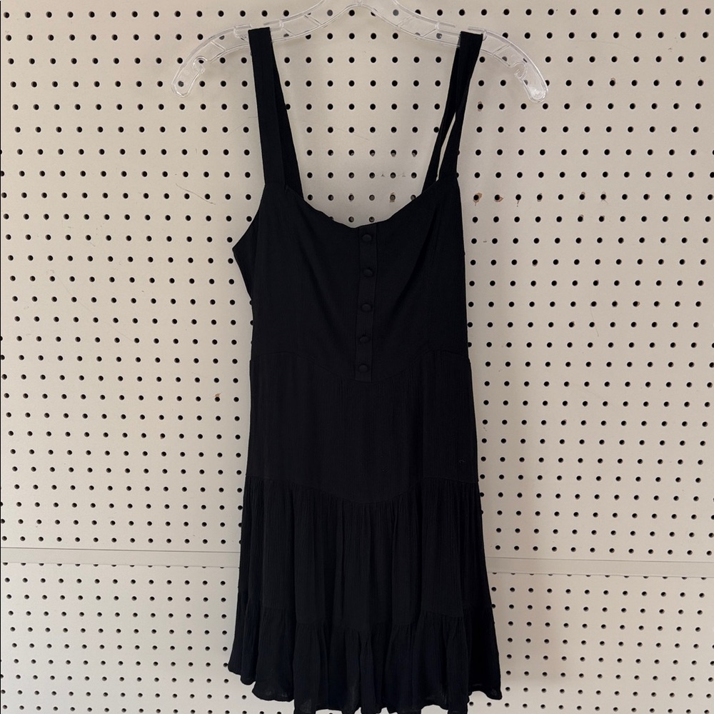 Forever 21 Black Button-Front Mini Dress